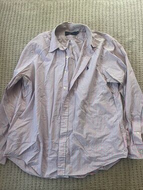 Polo by Ralph Lauren Pink and Blue Check Dress Shirt